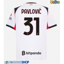 Maglie da calcio AC Milan Strahinja Pavlovic #31 Seconda Maglia 2025-26 Manica Corta